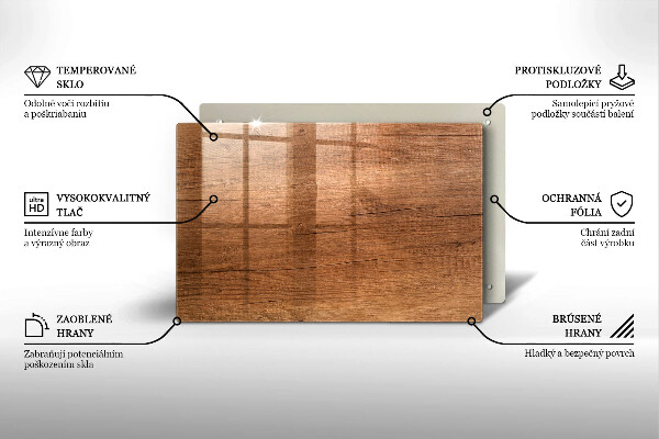 Spisskyddsplatta elegant Trästruktur