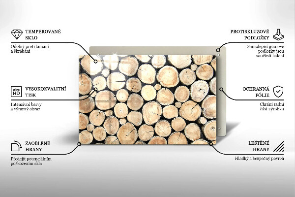 Spisskyddsplatta elegant Trästammar