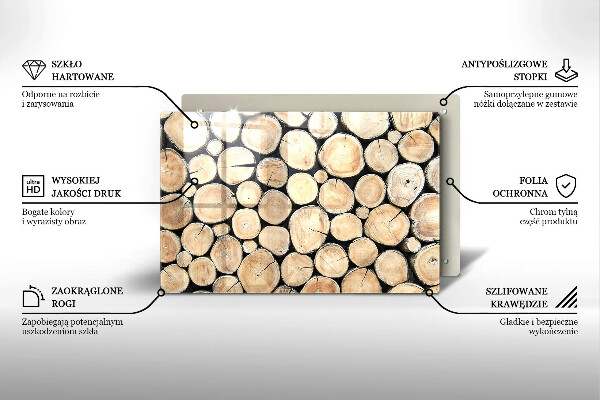 Spisskyddsplatta elegant Trästammar