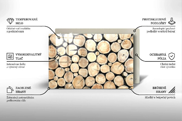 Spisskyddsplatta elegant Trästammar