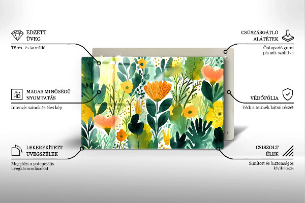 Kokkärlskydd elegant Målade blommor