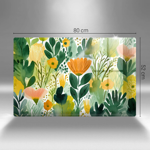 Kokkärlskydd elegant Målade blommor