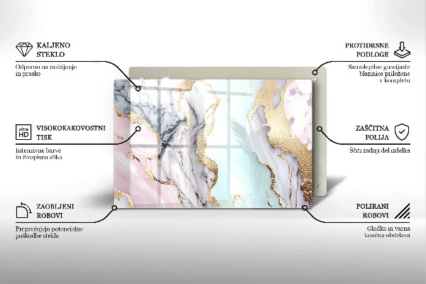 Kokkärlskydd elegant Pastell marmor