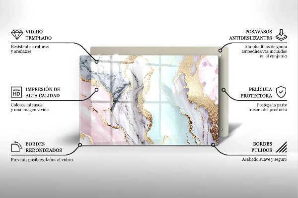 Kokkärlskydd elegant Pastell marmor