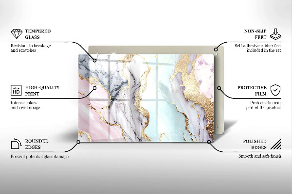 Kokkärlskydd elegant Pastell marmor