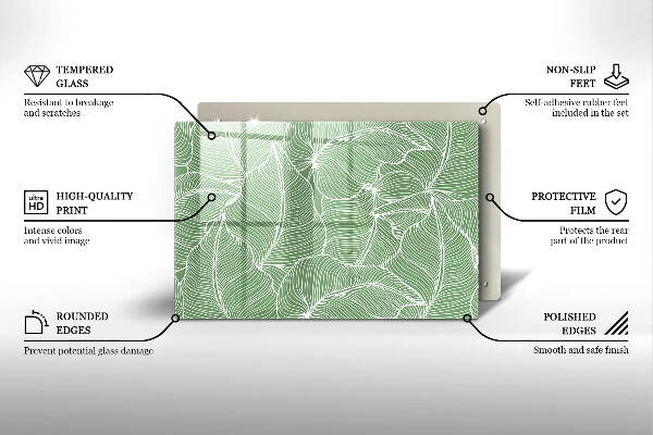 Kokkärlskydd elegant Linjära blad