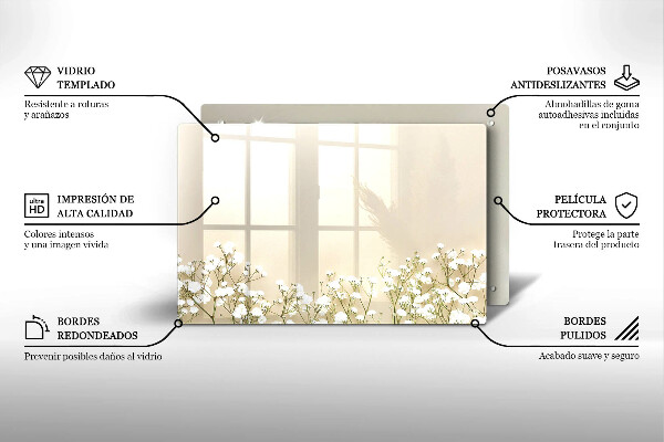 Kokkärlskydd elegant Bohoblommor i gips