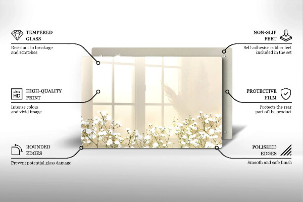 Kokkärlskydd elegant Bohoblommor i gips