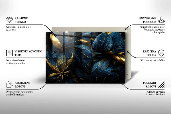 Kokkärlskydd elegant Dekorativa blad med guld