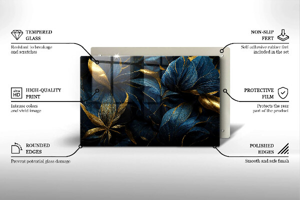 Kokkärlskydd elegant Dekorativa blad med guld