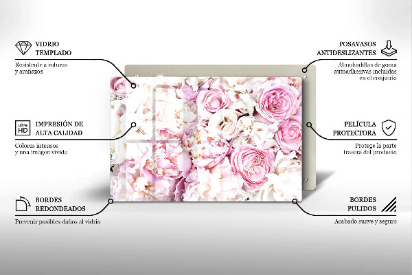 Kokkärlskydd elegant Pionbukett