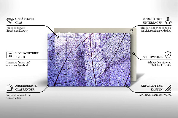 Kokkärlskydd elegant Blad med ådror