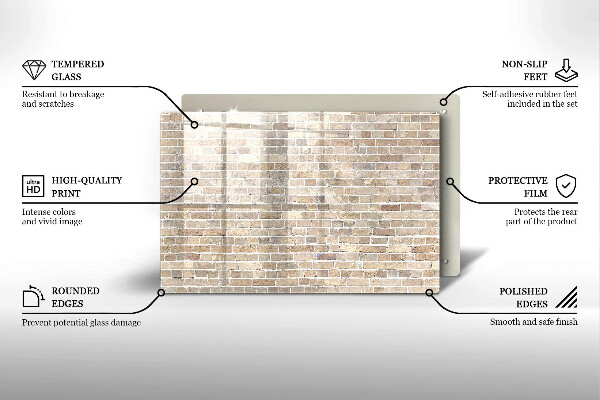 Kokkärlskydd elegant Ljus tegelvägg