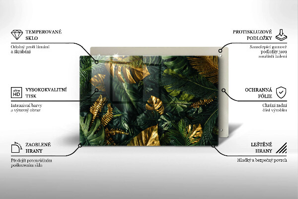 Kokkärlskydd elegant Gyllene monstera blad