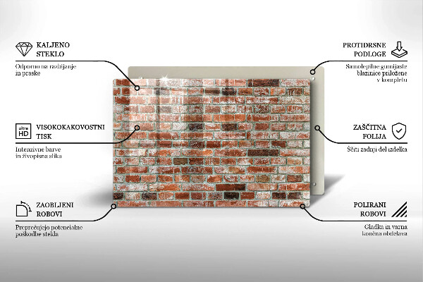 Glashällskydd elegant Gammal tegelvägg