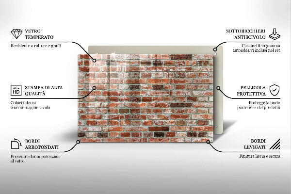 Glashällskydd elegant Gammal tegelvägg