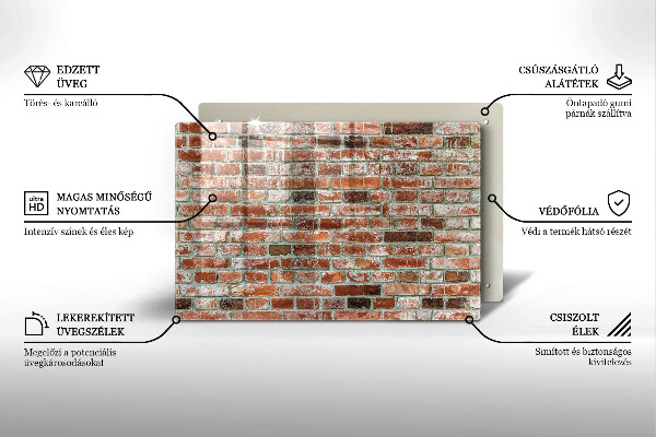 Glashällskydd elegant Gammal tegelvägg