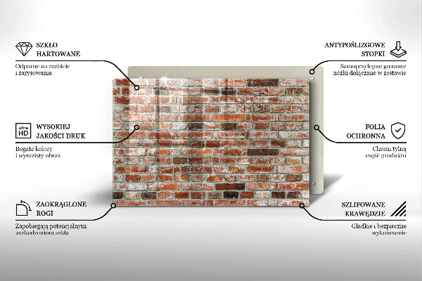 Glashällskydd elegant Gammal tegelvägg