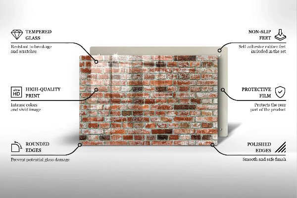 Glashällskydd elegant Gammal tegelvägg
