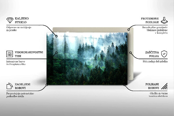 Glashällskydd elegant Skog i dimman