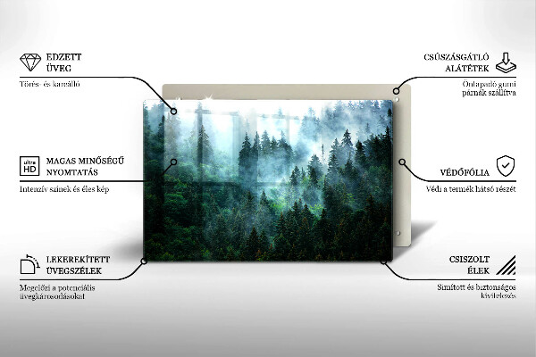 Glashällskydd elegant Skog i dimman