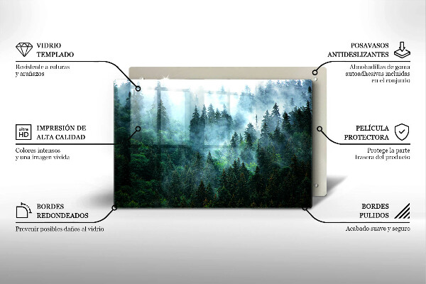 Glashällskydd elegant Skog i dimman