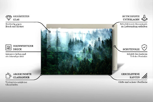 Glashällskydd elegant Skog i dimman