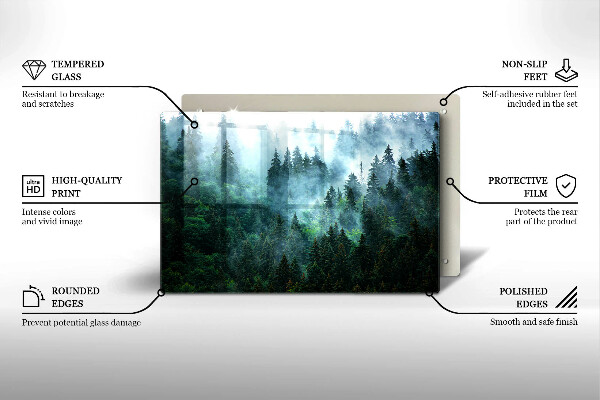 Glashällskydd elegant Skog i dimman