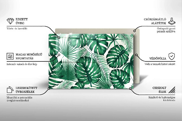 Glashällskydd elegant Monstera lämnar