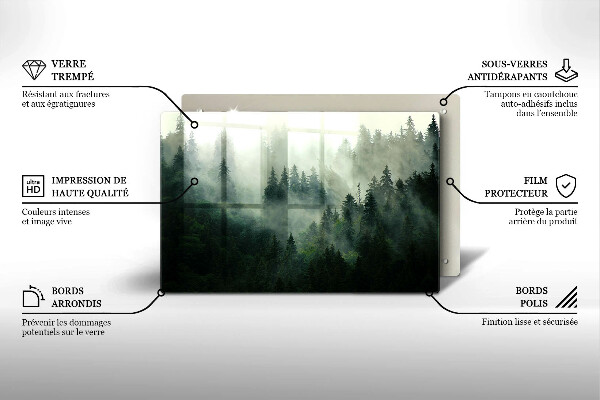 Spisskyddsplatta elegant Dimmigt skogslandskap