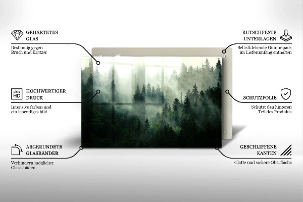 Spisskyddsplatta elegant Dimmigt skogslandskap