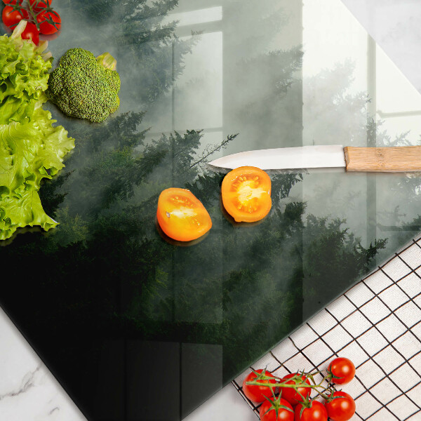 Spisskyddsplatta elegant Dimmigt skogslandskap