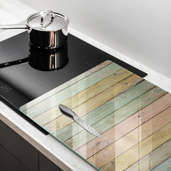 Spisskyddsplatta elegant Färgglada vintagebrädor