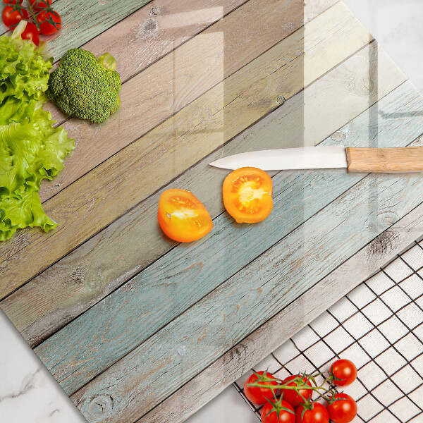 Spisskyddsplatta elegant Färgglada vintagebrädor