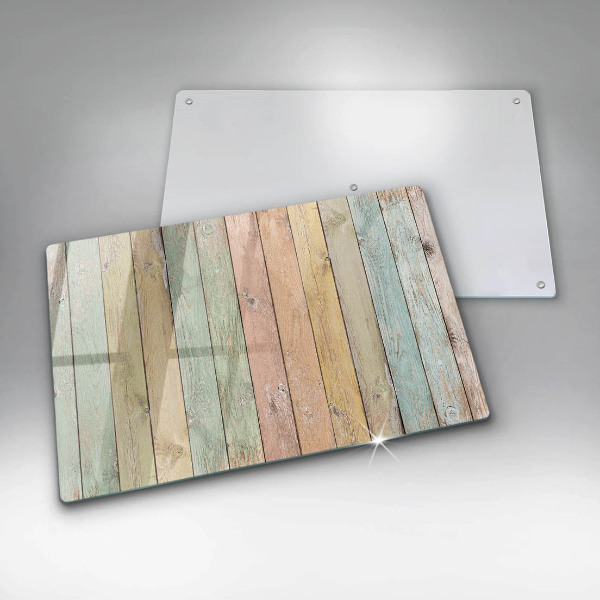 Spisskyddsplatta elegant Färgglada vintagebrädor