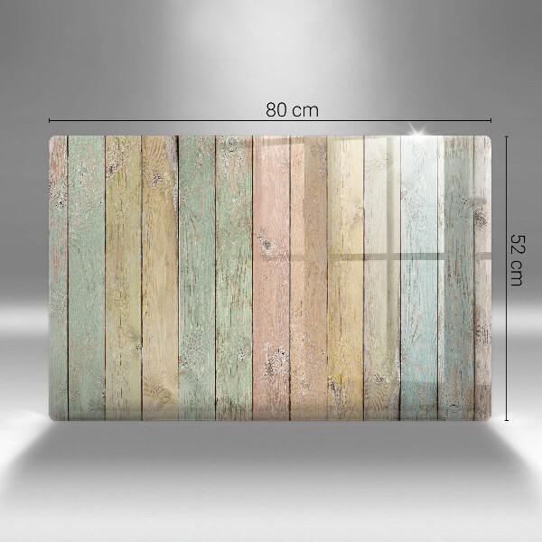 Spisskyddsplatta elegant Färgglada vintagebrädor