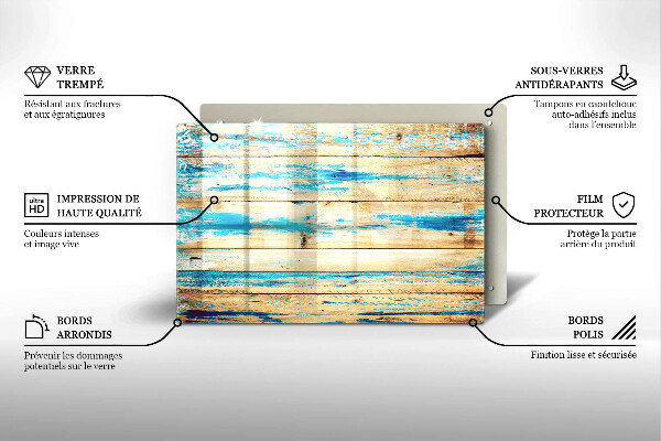 Spisskyddsplatta elegant Retro träskivor