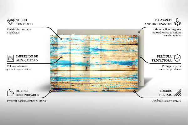 Spisskyddsplatta elegant Retro träskivor