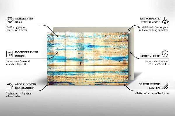 Spisskyddsplatta elegant Retro träskivor