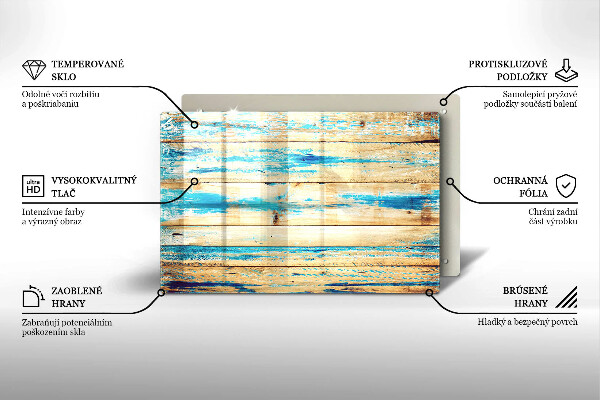 Spisskyddsplatta elegant Retro träskivor