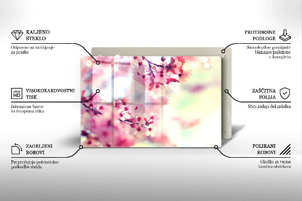 Spisskyddsplatta elegant Naturen äppelblommor