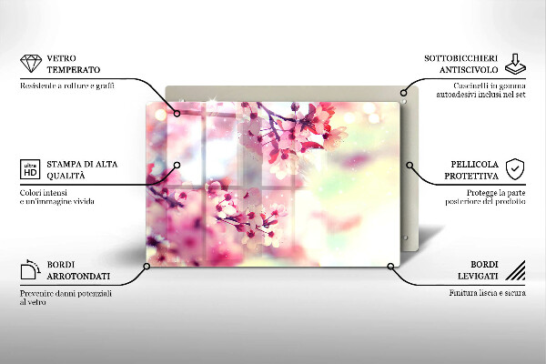 Spisskyddsplatta elegant Naturen äppelblommor