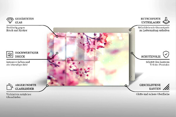 Spisskyddsplatta elegant Naturen äppelblommor