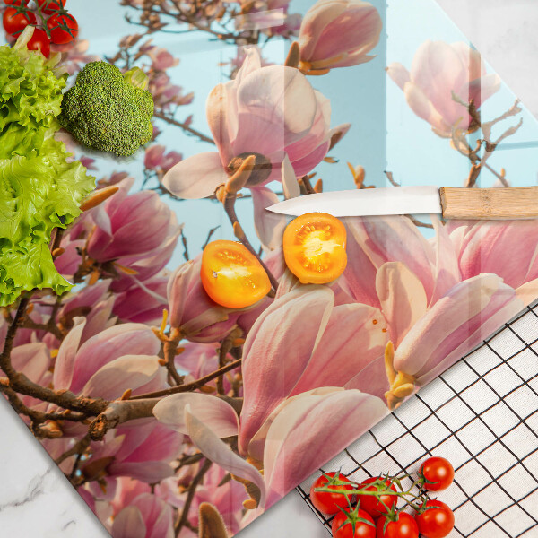 Spisskyddsplatta elegant Rosa blommor träd