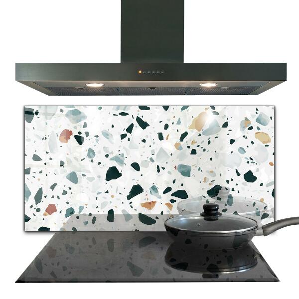 Stänkskydd kök Grå kvarts terrazzo textur