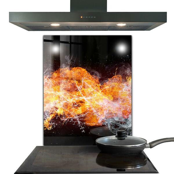 Stänkskydd kök Kampen mellan elementen Eldvatten