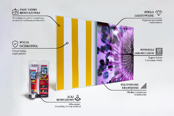 Stänkskydd kök Lila blomma