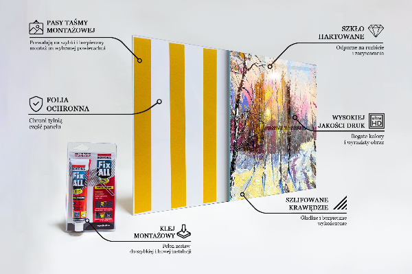 Stänkskydd kök Winter Park Akrylmålning
