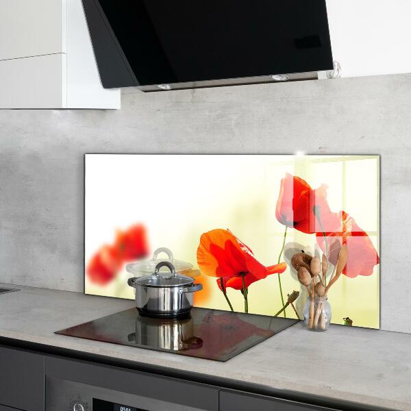 Stänkskydd kök Åkeräng med röda vallmo