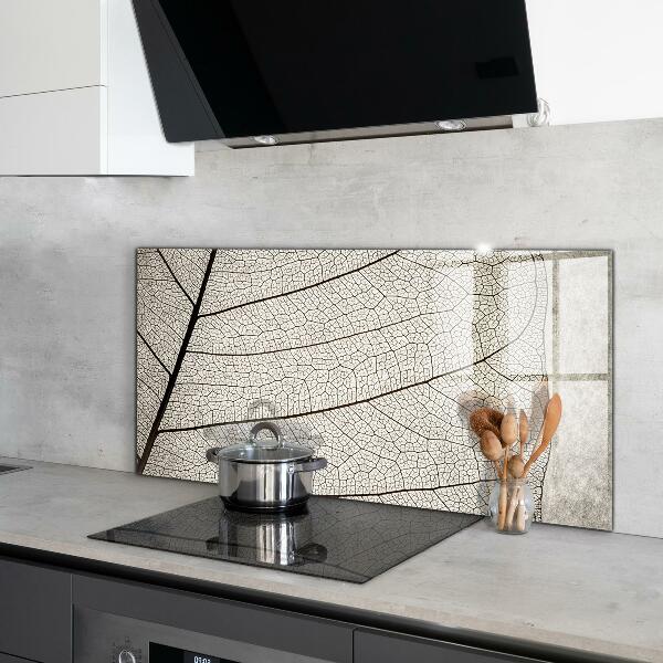 Stänkskydd kök Sepia löv textur